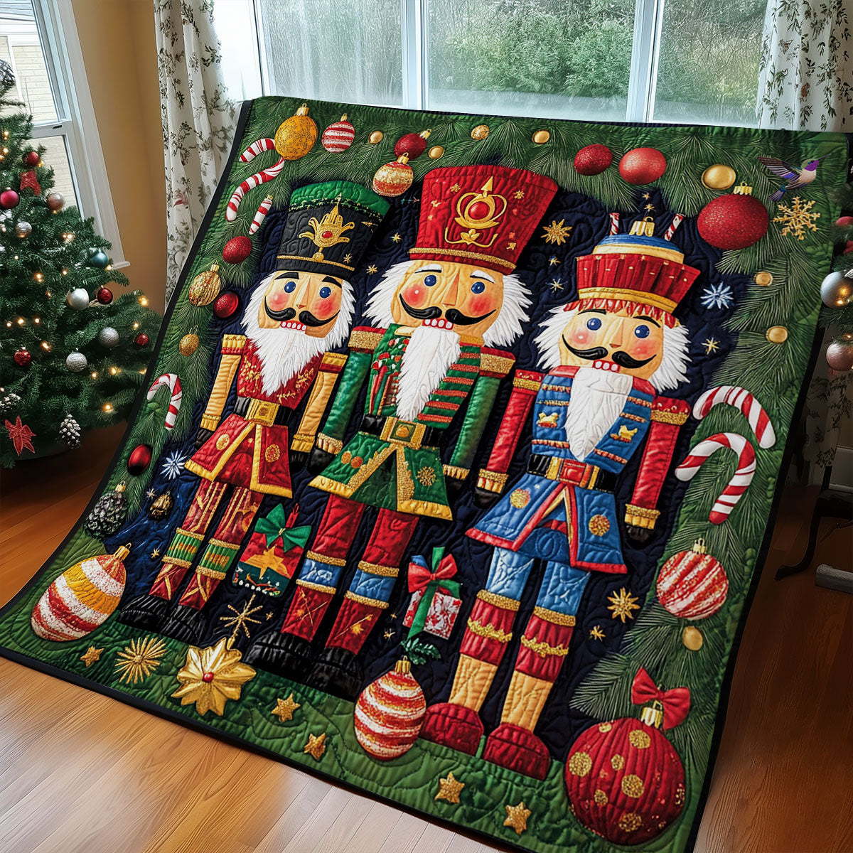 Three Nutcrackers WY2211027CL Quilt