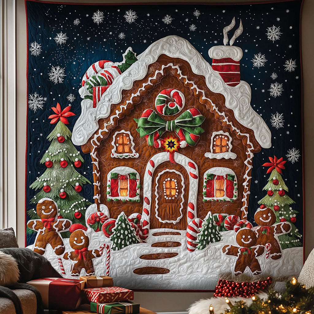 Christmas Gingerbread House WJ0212005CL Quilt