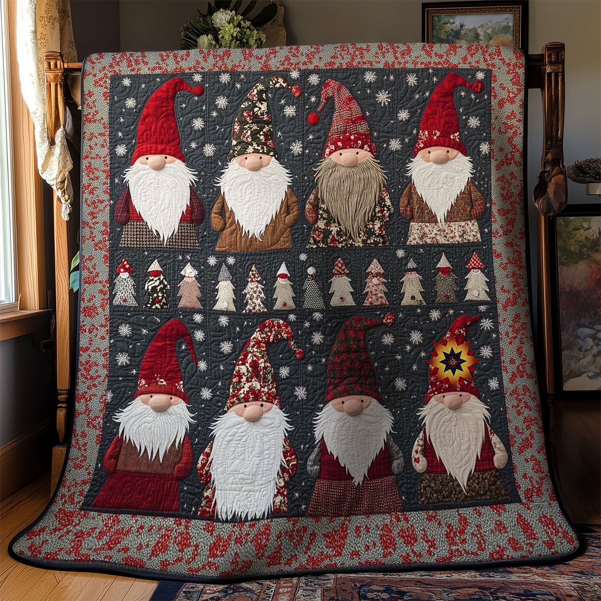 Christmas Eve Gnomes WN2011112CL Quilt