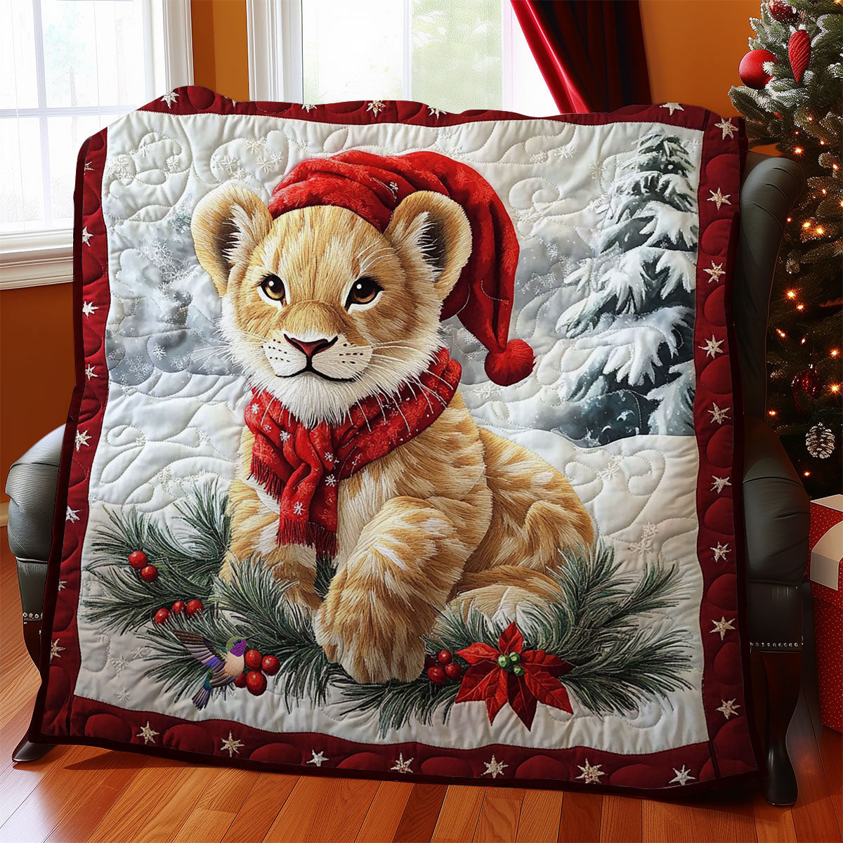 Santa Baby Lion WY0612033CL Quilt