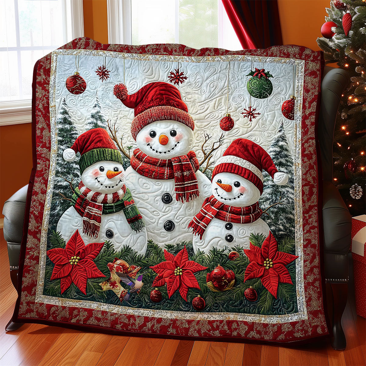Santa Snowman WY2811011CL Quilt