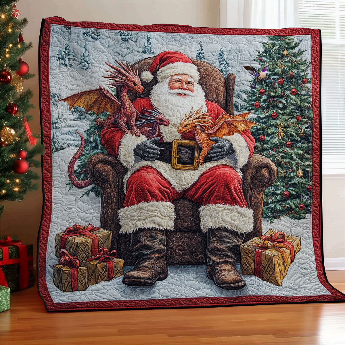 Santa Claus And Dragon WY1911097CL Quilt