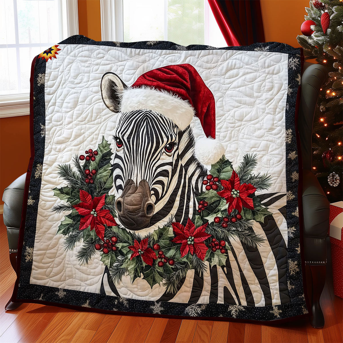 Christmas Zebra WY2511060CL Quilt