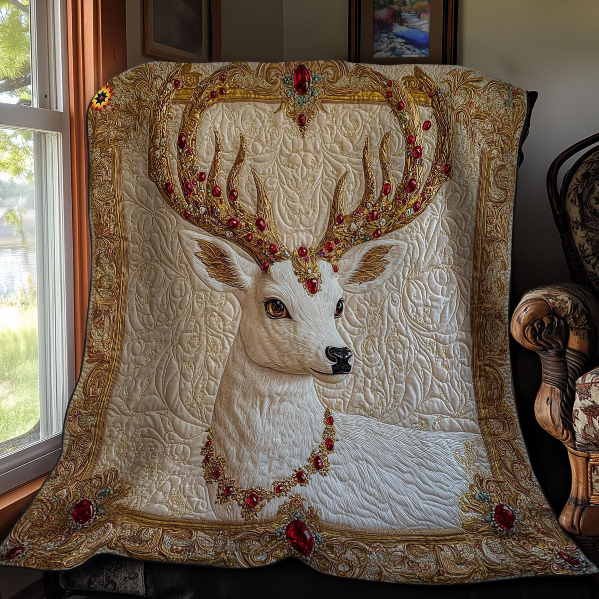 Royal Reindeer WY0512020CL Quilt