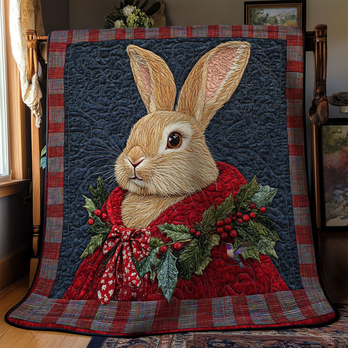 Christmas Rabbit WY1411006CL Quilt