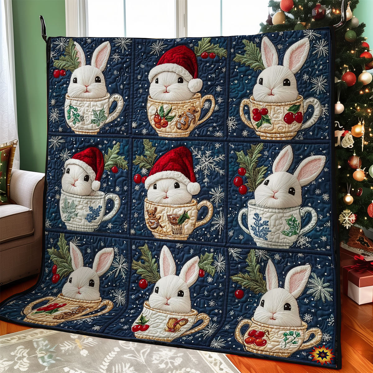 Tea Cup Bunny WY2911015CL Quilt