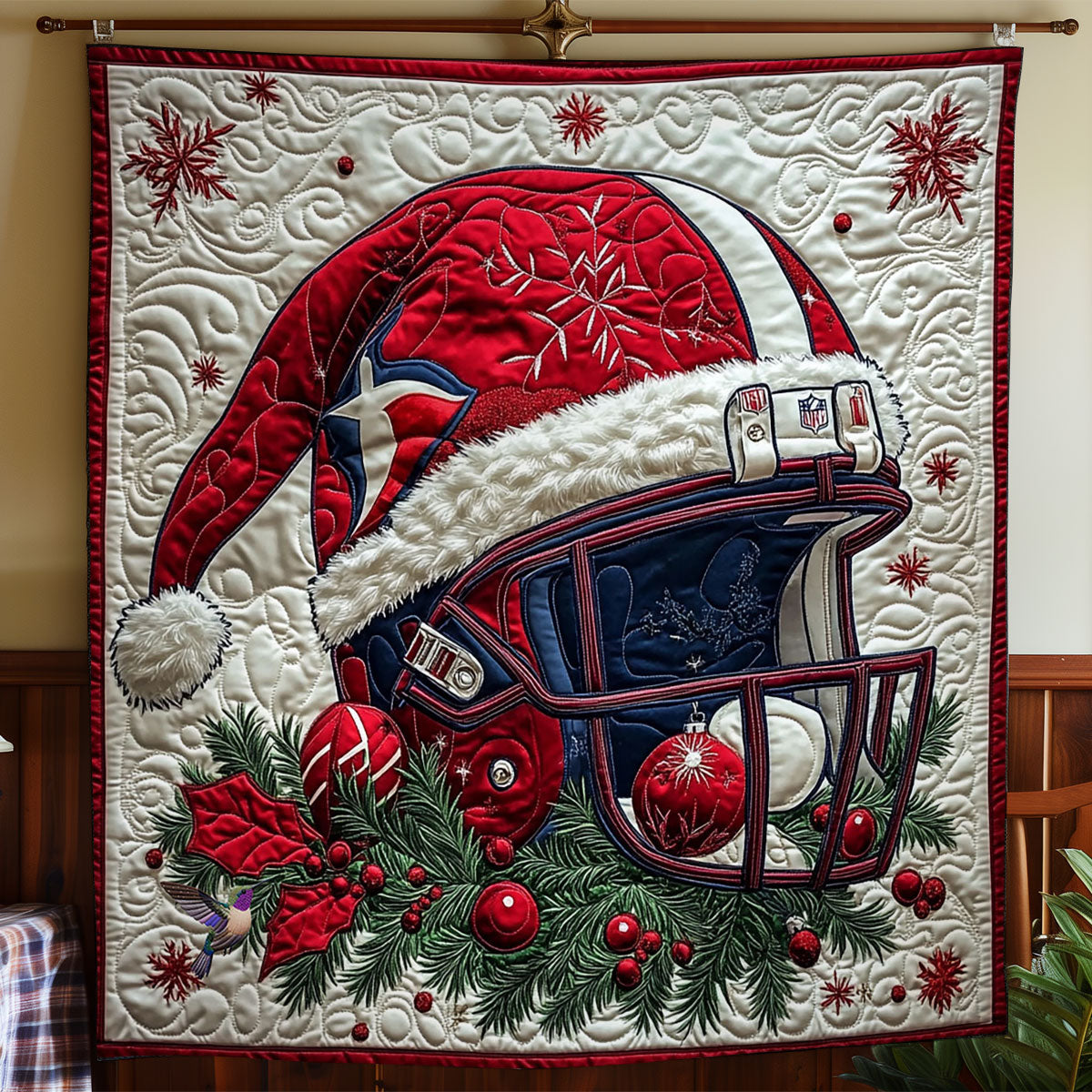 Santa Hockey Helmet WY0712018CL Quilt