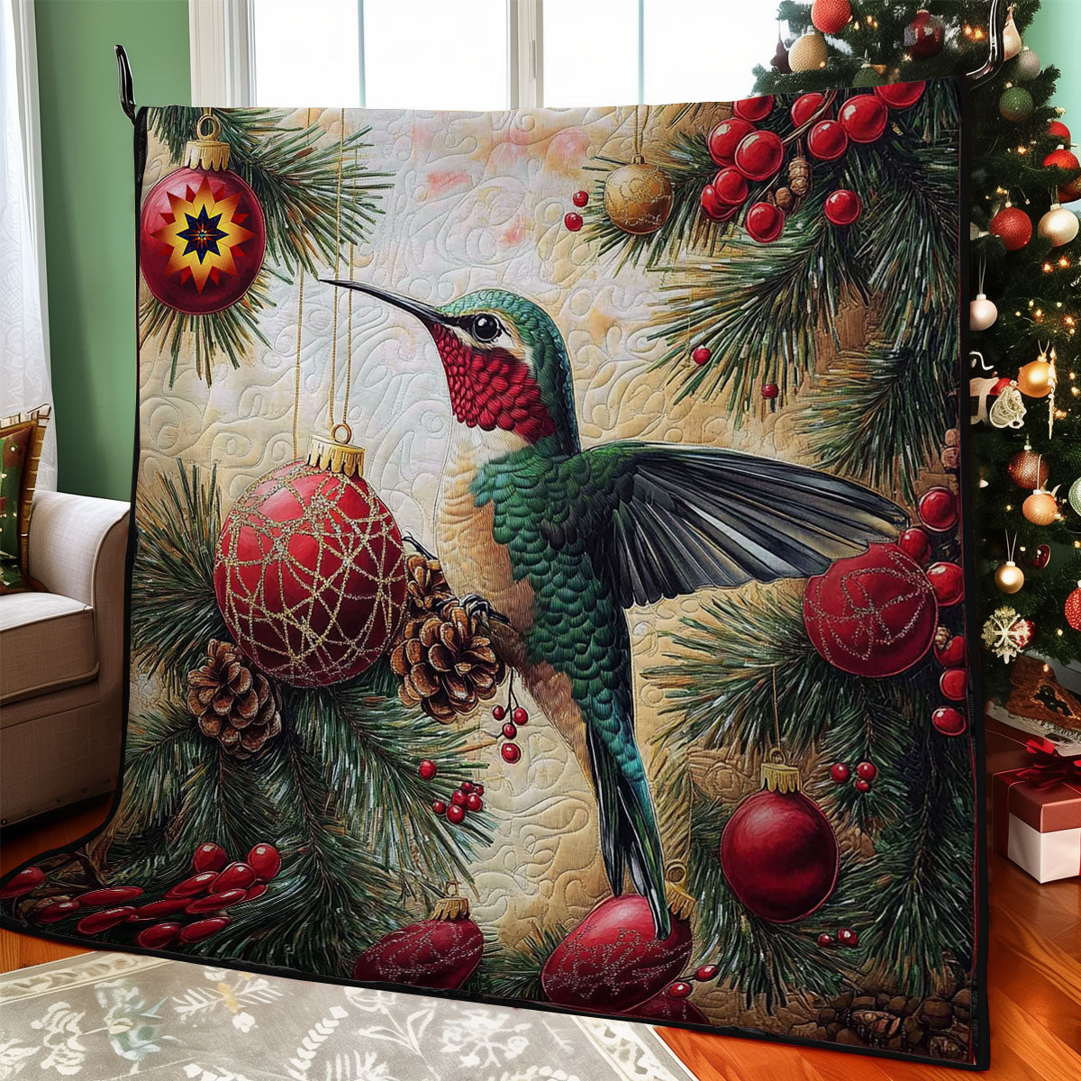 Bauble Hummingbird WY2711017CL Quilt