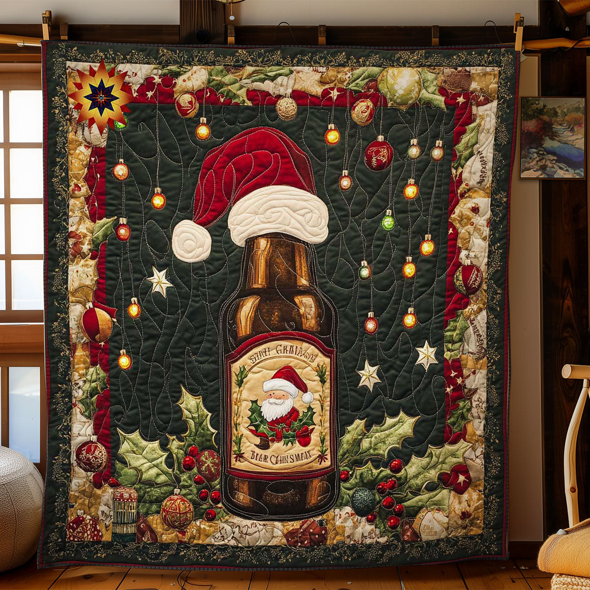 Holly Jolly Beer WN2011152CL Quilt