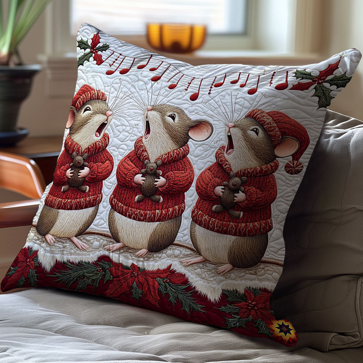 Christmas Mouse WY0412124CL Quilt Pillow Case