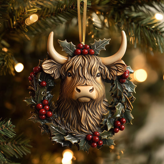 Highland Holly Wreath LT2310023CL Christmas Ornament