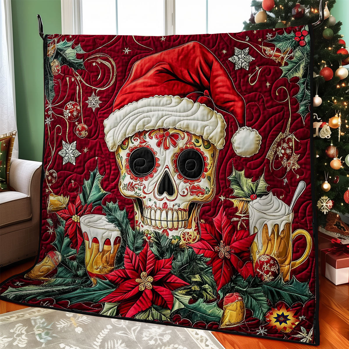Christmas Skull WY2711024CL Quilt
