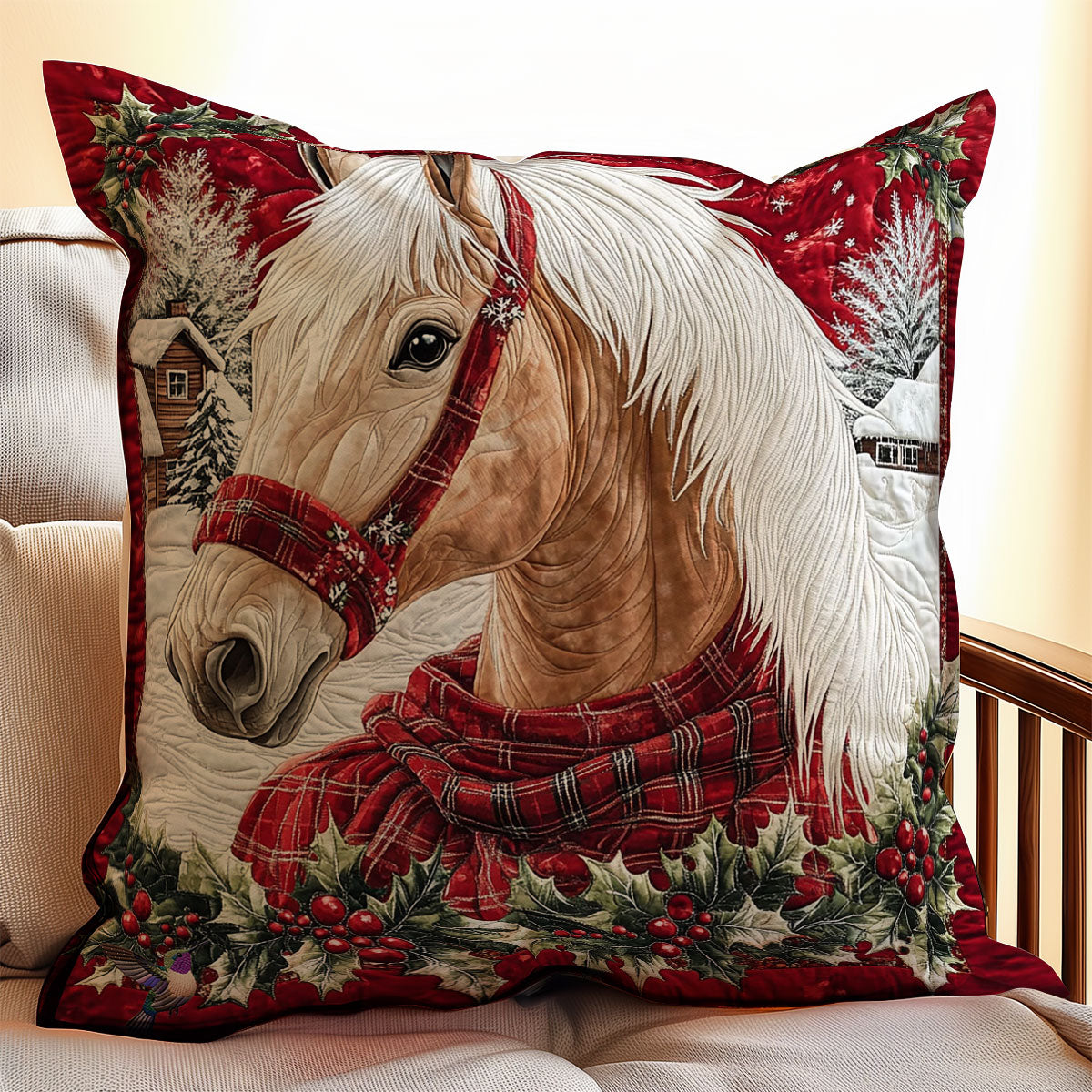 Christmas Horse WY1012004CL Quilt Pillow Case
