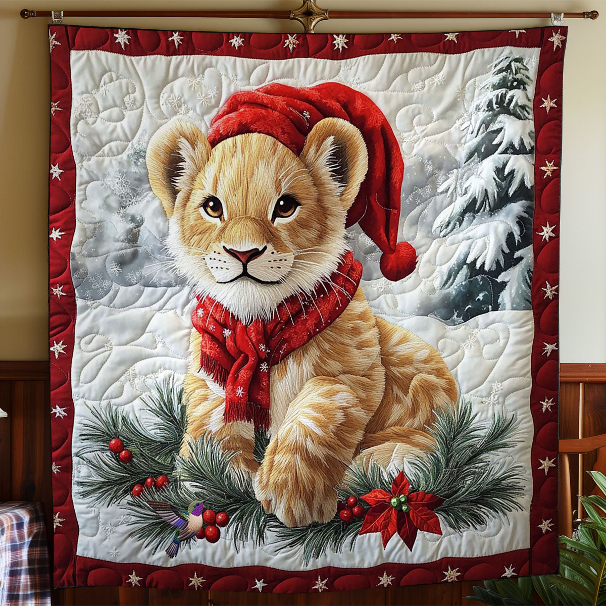 Santa Baby Lion WY0612033CL Quilt