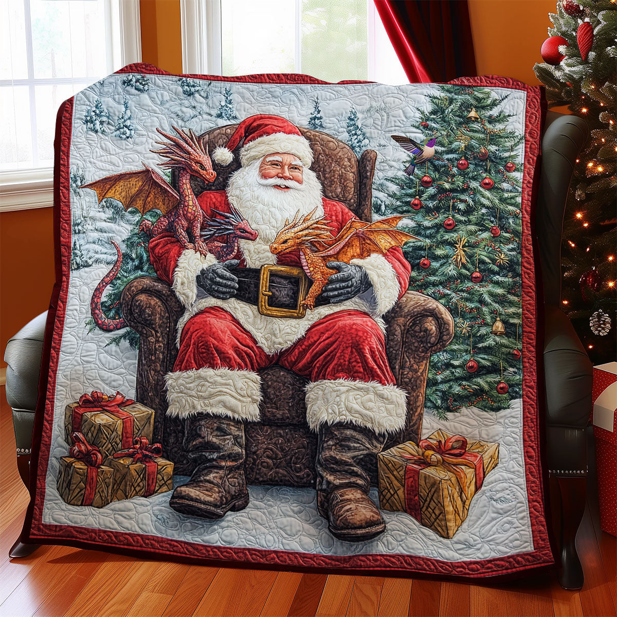 Santa Claus And Dragon WY1911097CL Quilt