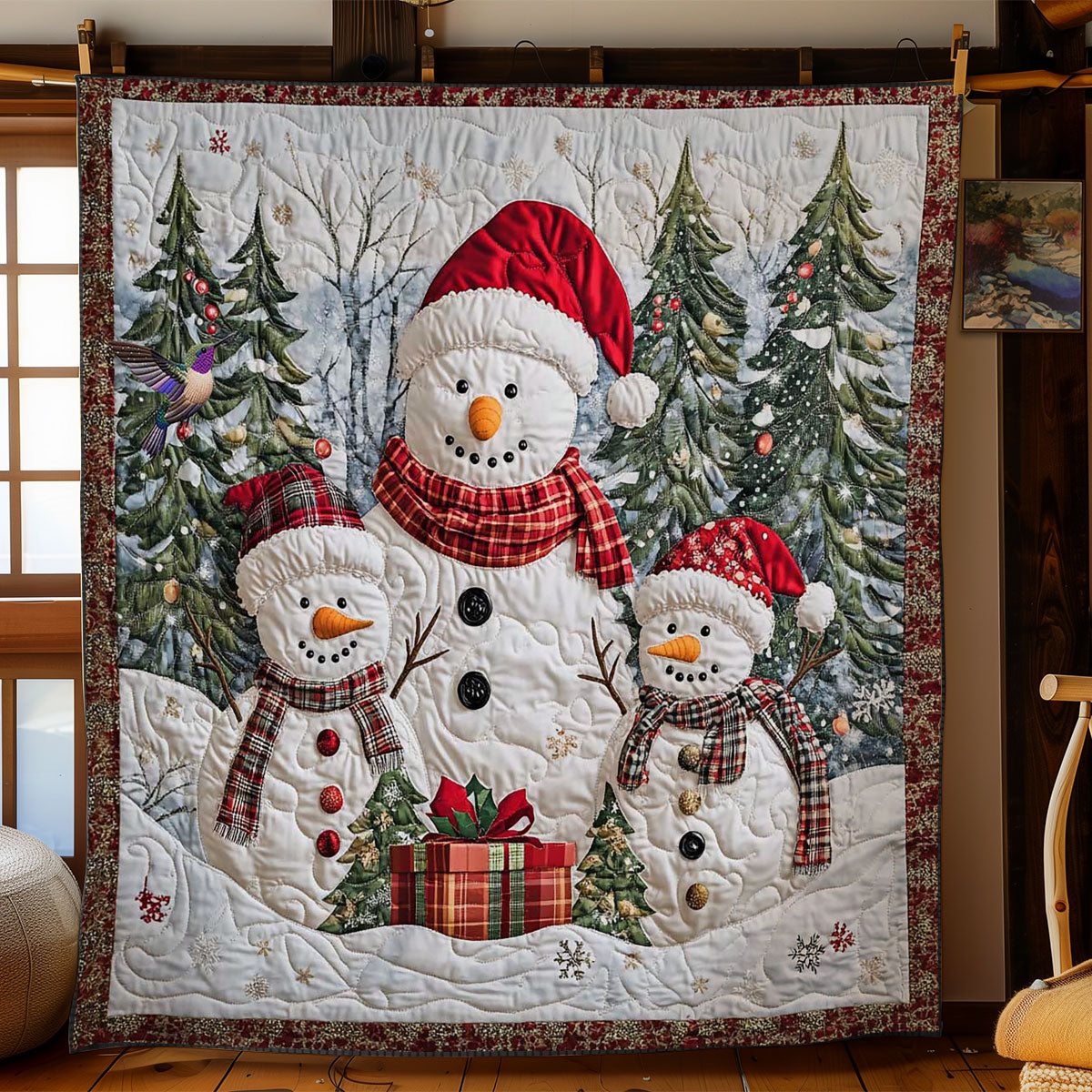 Snowman Family Noel WN0512046CL Quilt
