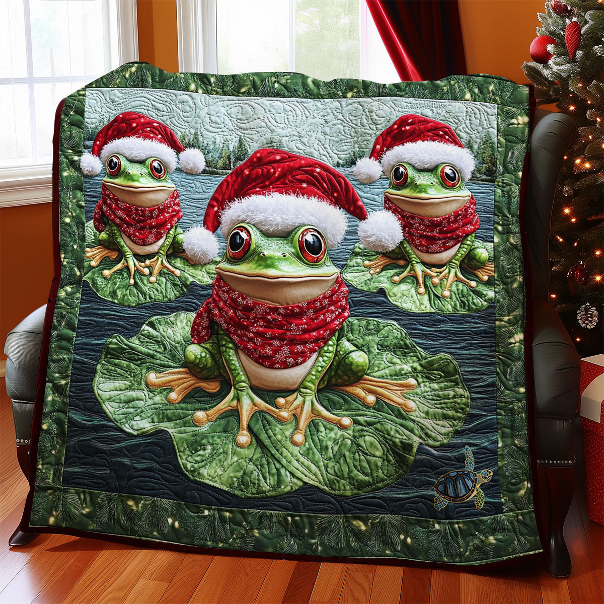 Christmas Frog WY2311018CL Quilt