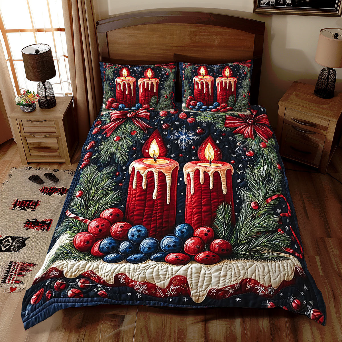 Christmas Candle WJ1911033CL Duvet Cover Set