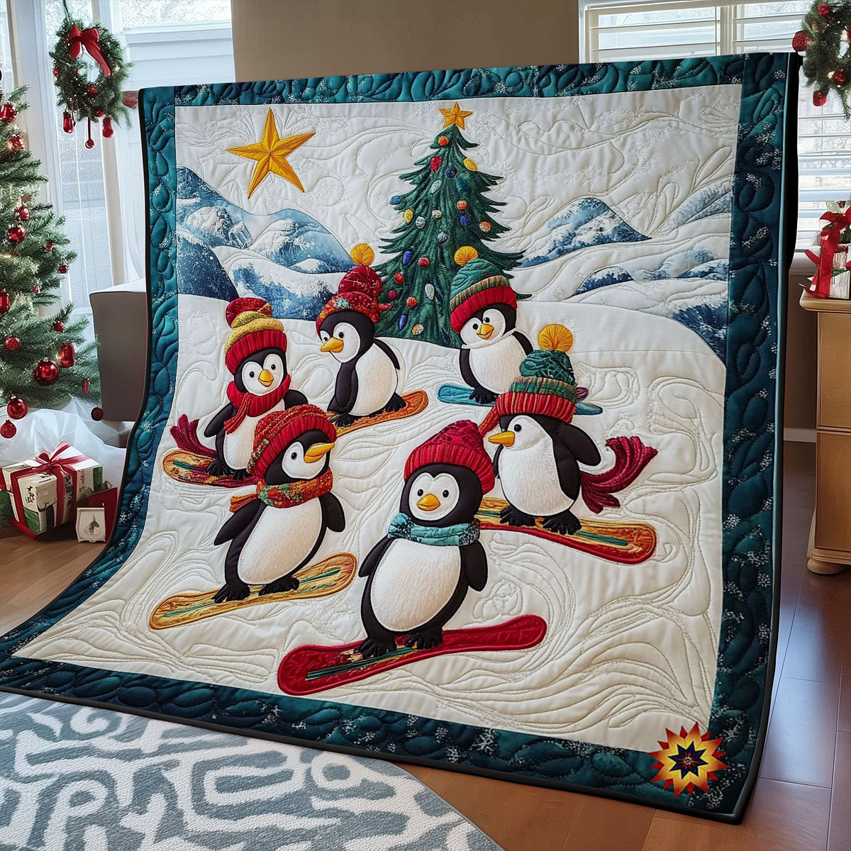 Snowboard Penguin WY0412012CL Quilt
