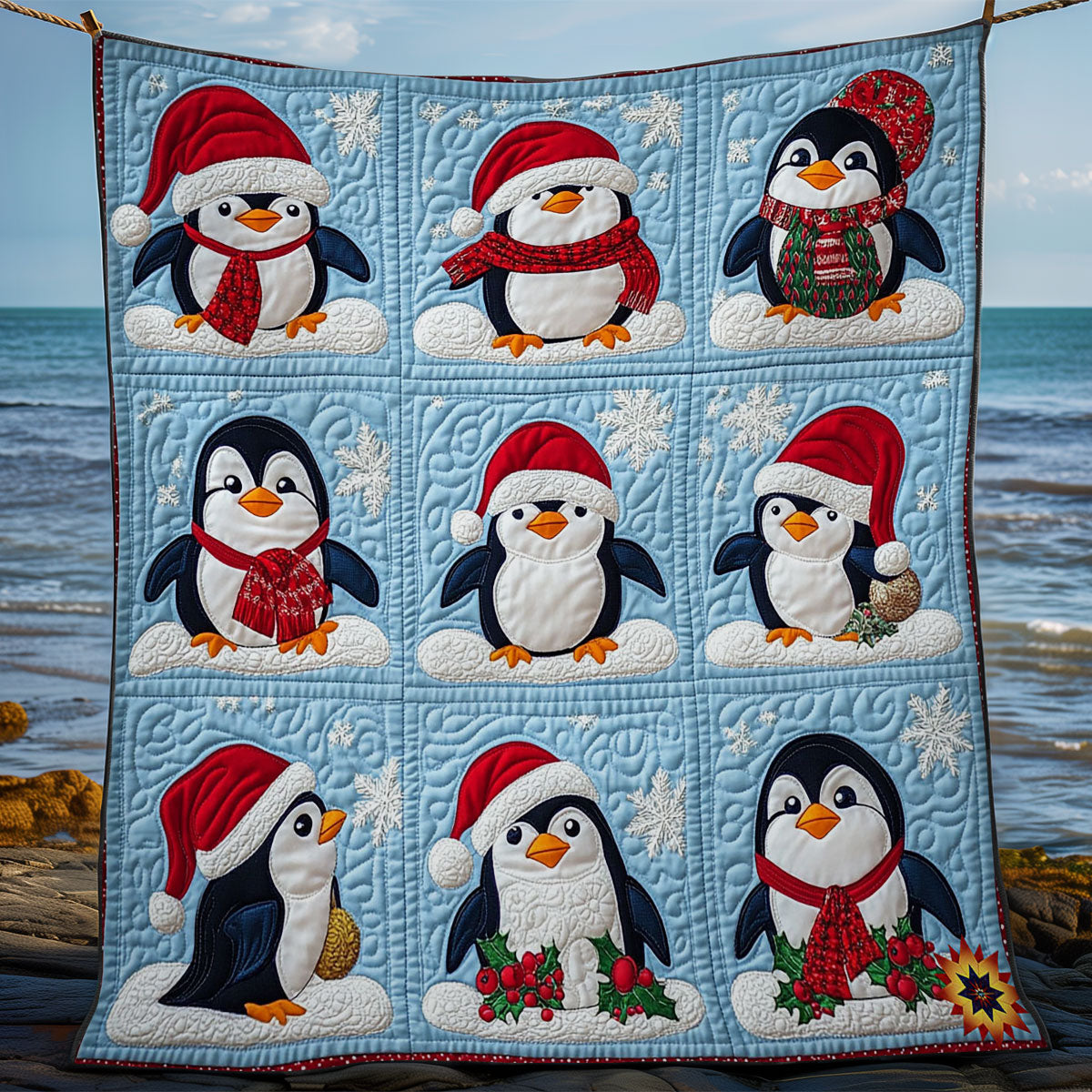 Christmas Penguin WY2911004CL Quilt