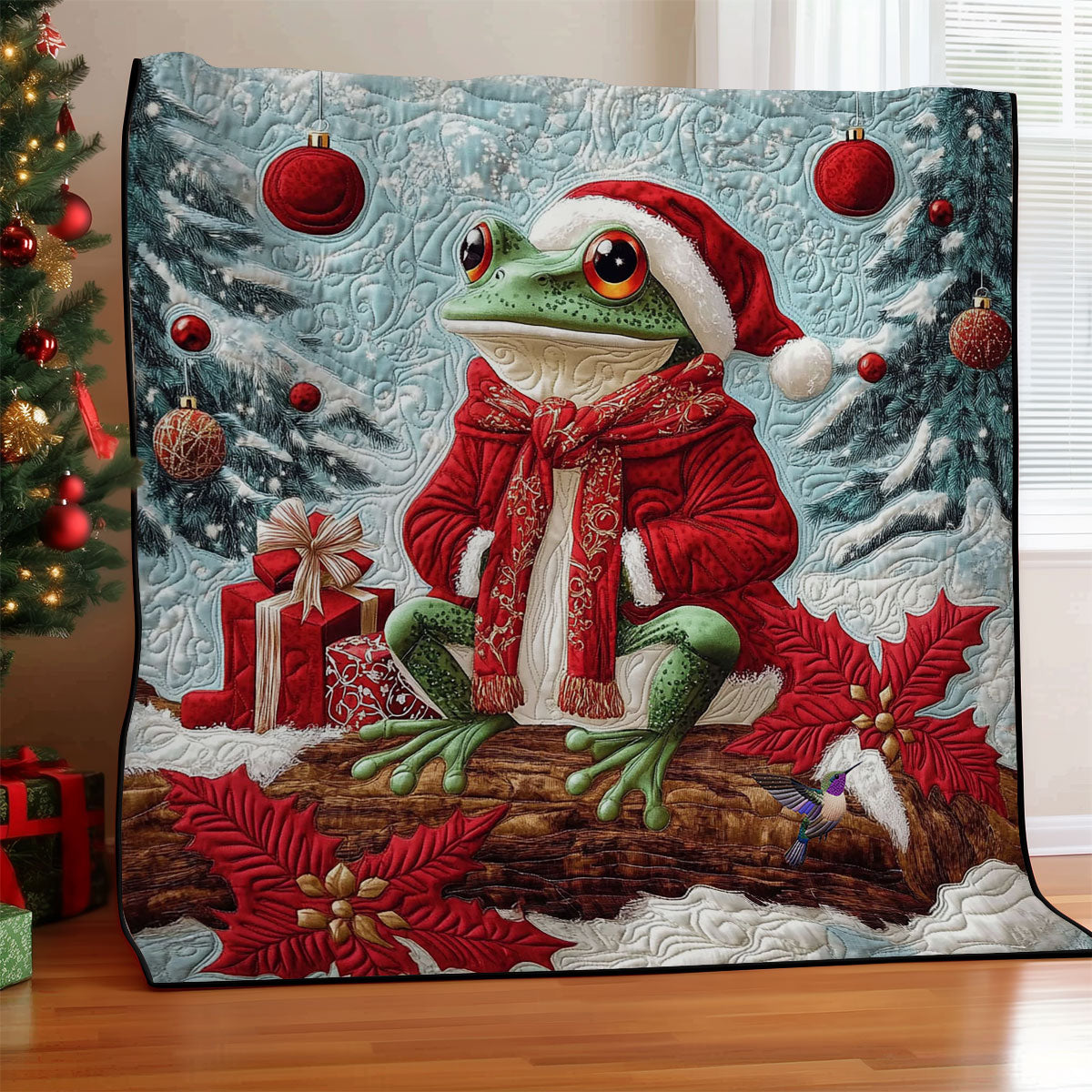 Santa Frog WY0412024CL Quilt