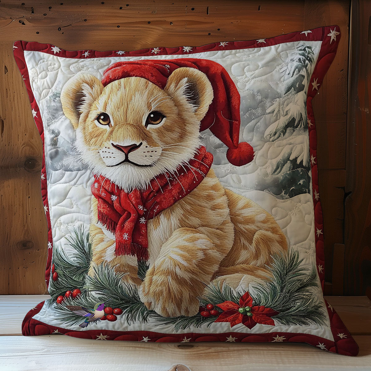 Santa Baby Lion WY0612102L Quilt Pillow Case