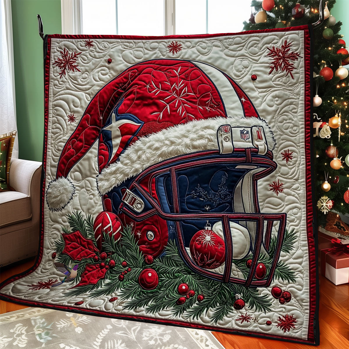 Santa Hockey Helmet WY0712018CL Quilt