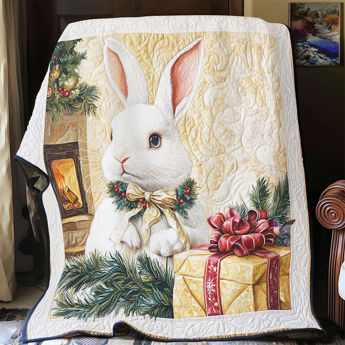Gift Christmas Rabbit WY1411009CL Quilt