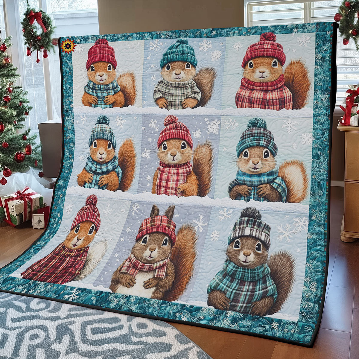 Squirrel WY2611020CL Quilt