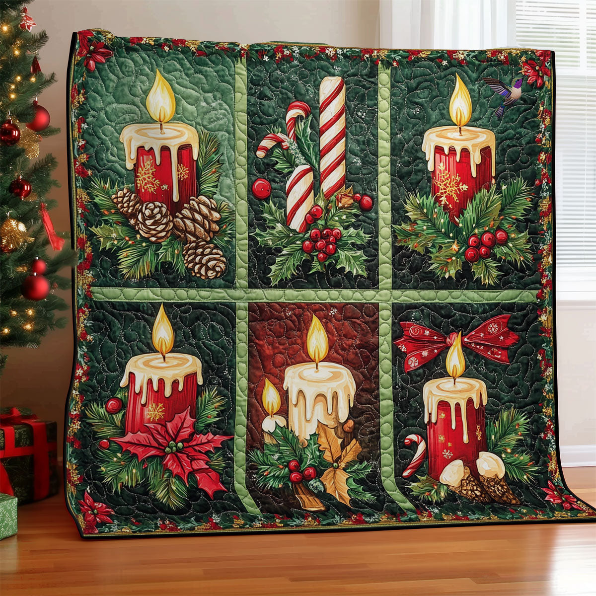 Christmas Candle WY2011006CL Quilt