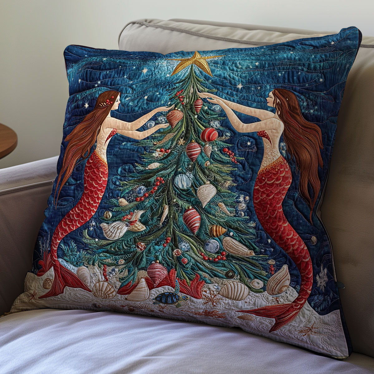 Christmas Mermaid WY0312130CL Quilt Pillow Case