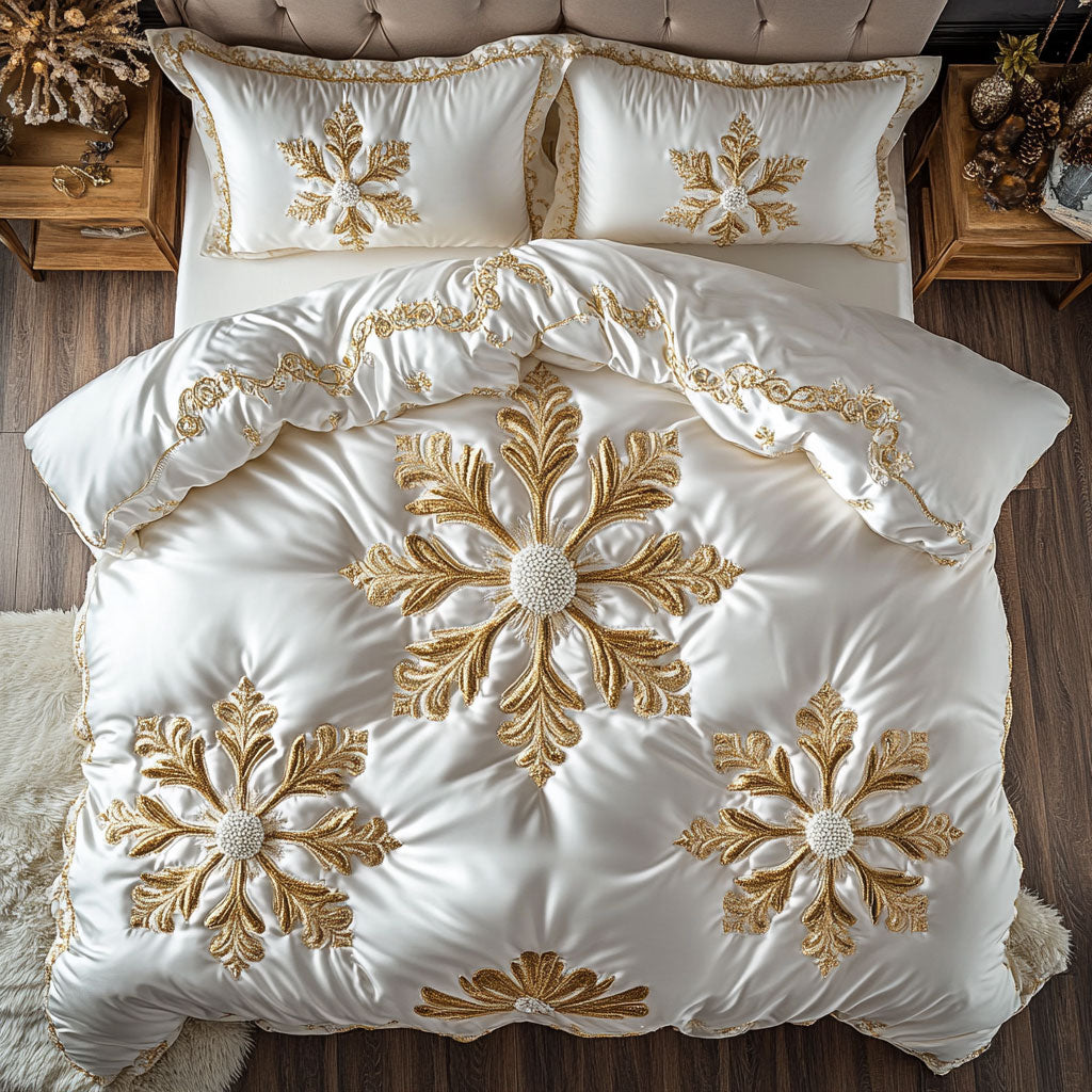 Golden Snowflake WP3103028CL Duvet Cover Set