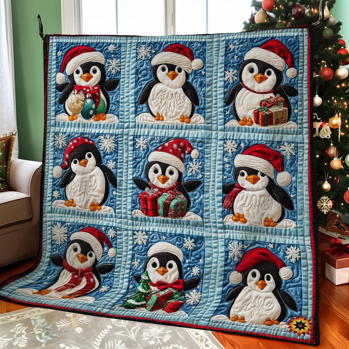 Christmas Of Penguin WY2911011CL Quilt