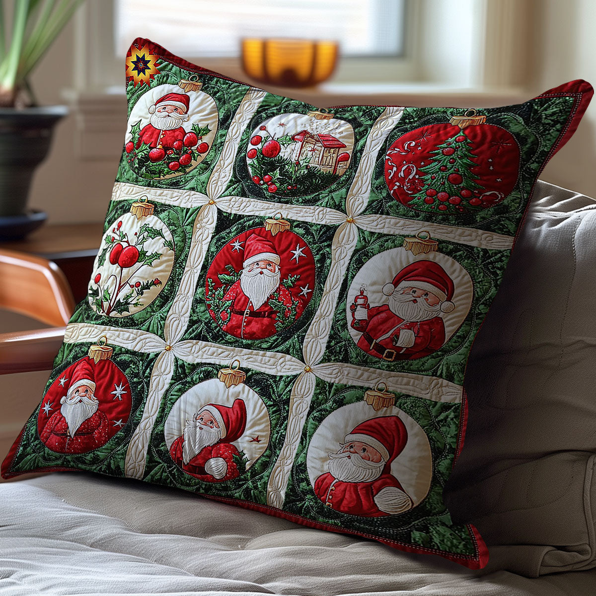 Christmas Bauble WY1612090CL Quilt Pillow Case