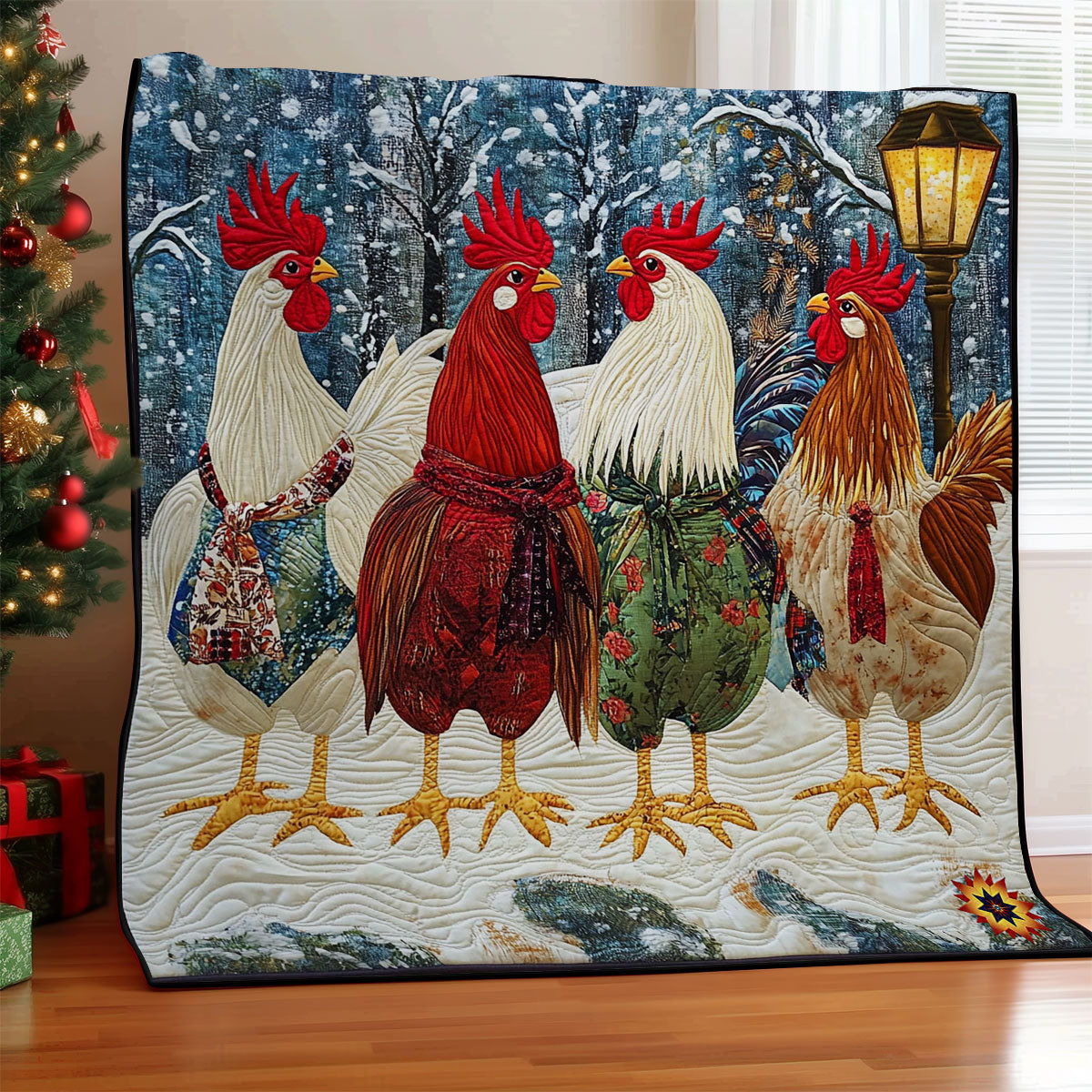 Snow Chicken WY2811014CL Quilt