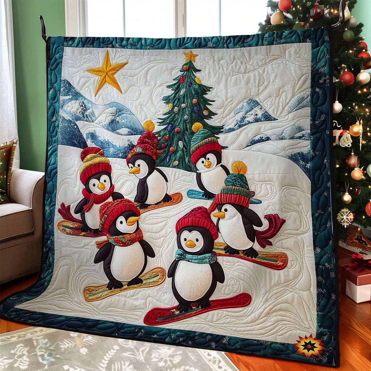 Snowboard Penguin WY0412012CL Quilt