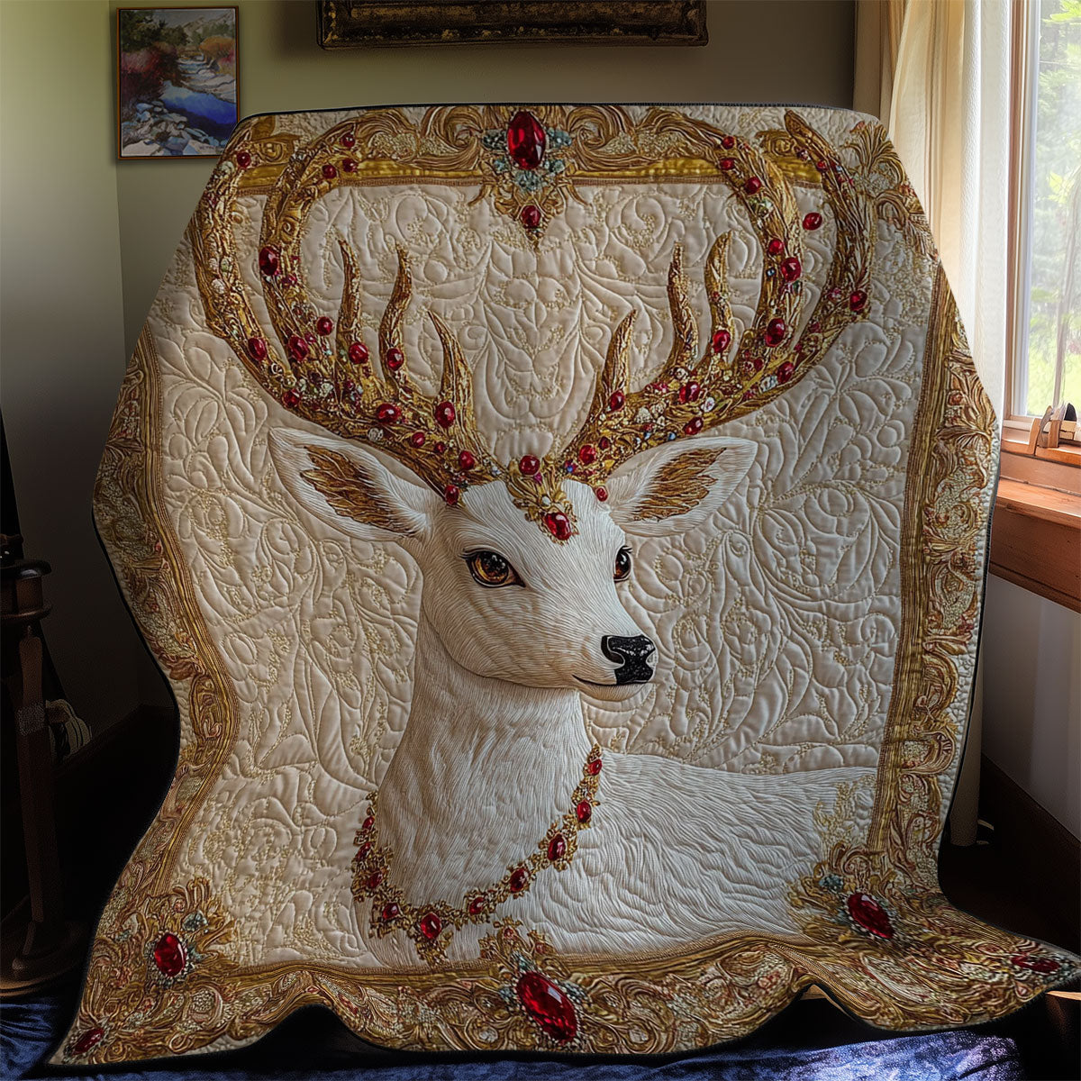 Royal Reindeer WY0512020CL Quilt