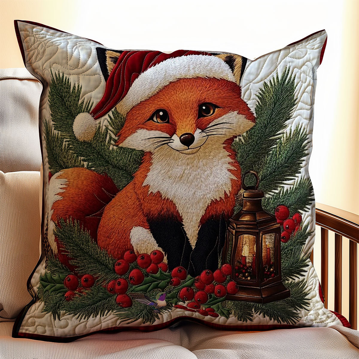 Christmas Fox WY0412116CL Quilt Pillow Case