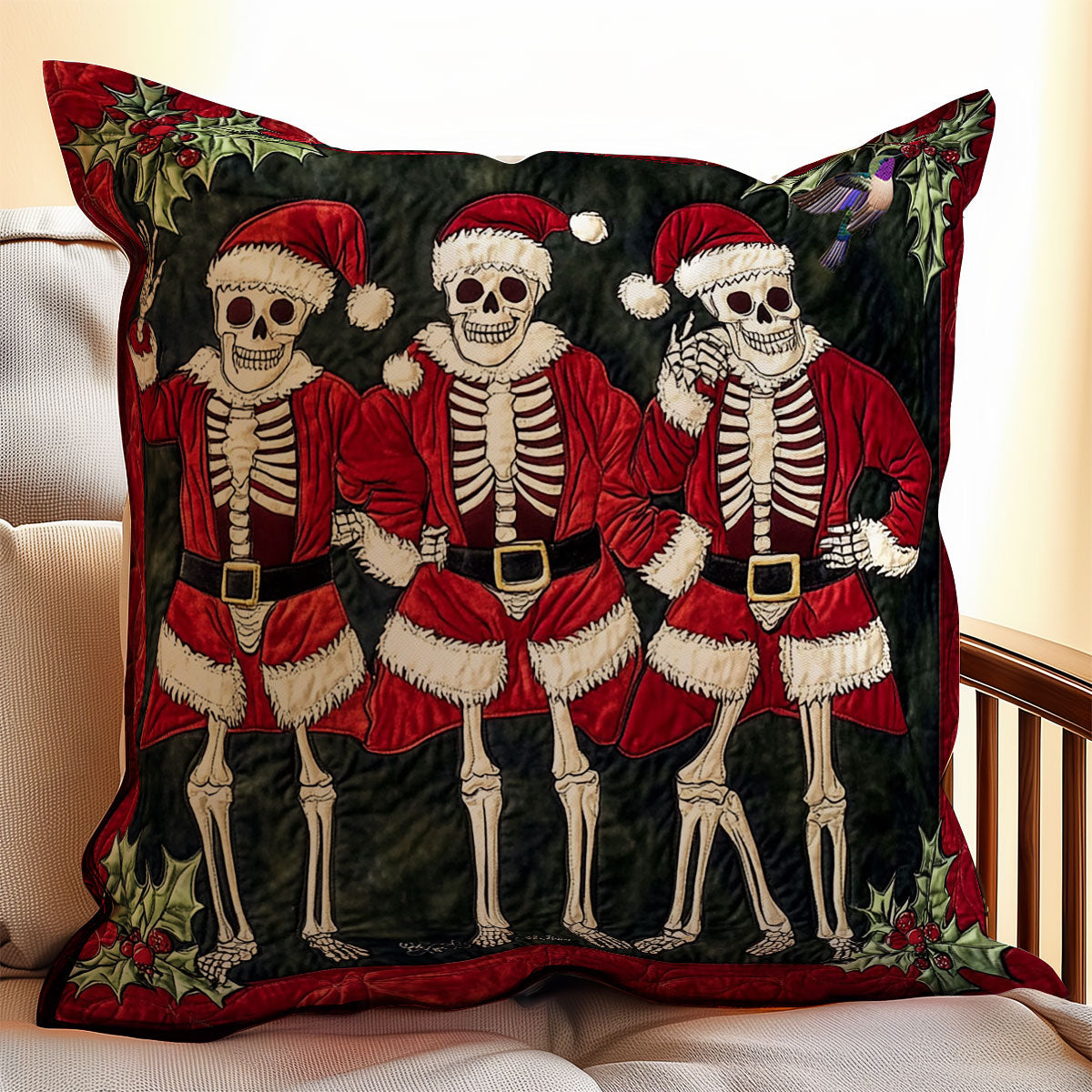 Christmas Skeleton WY0612080CL Quilt Pillow Case