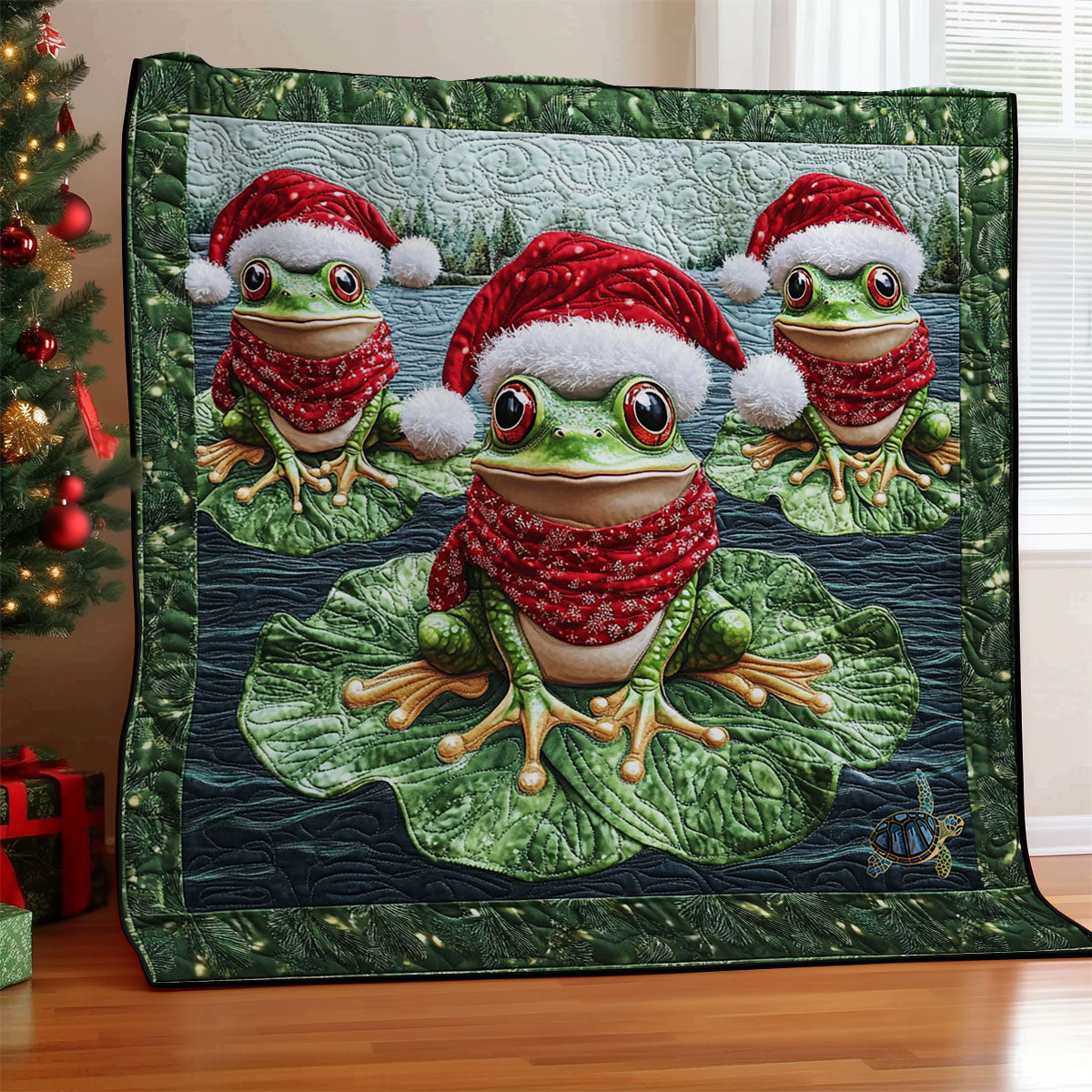 Christmas Frog WY2311018CL Quilt