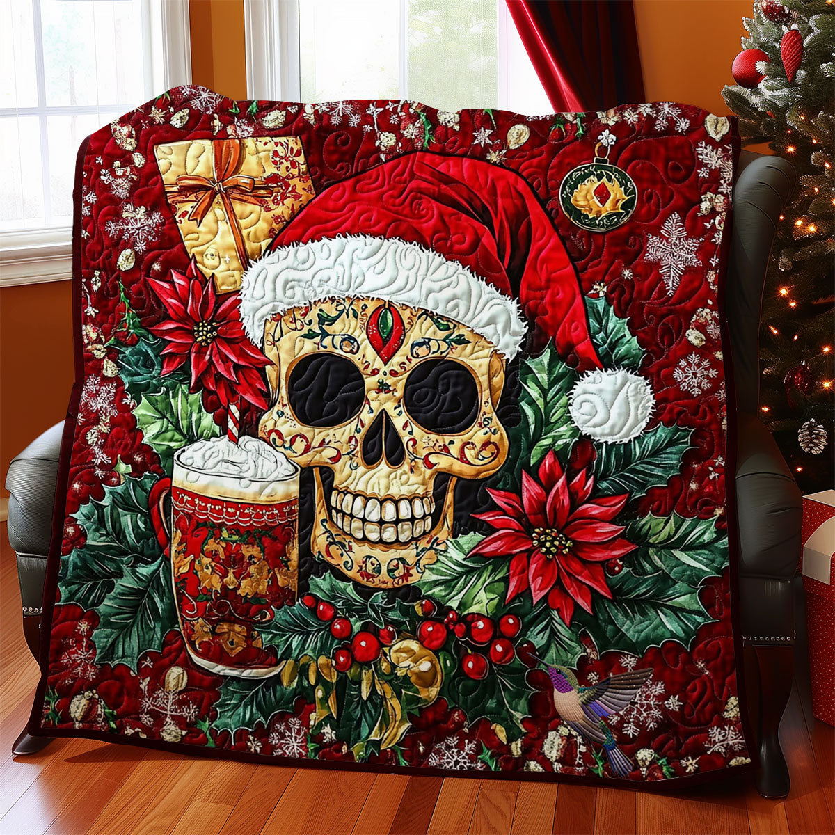 Santa Skull WY2811020CL Quilt