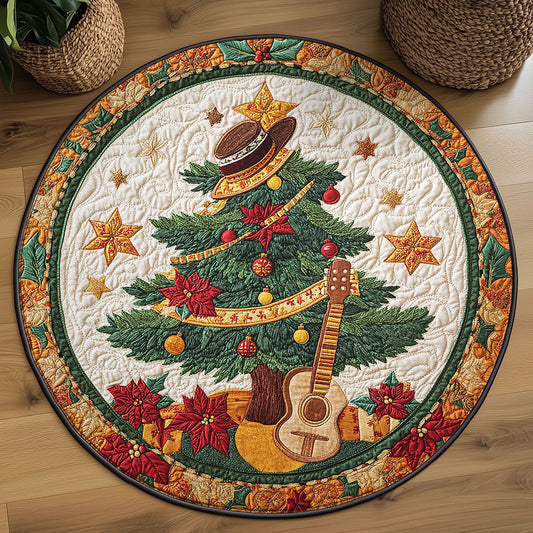 Harmony Christmas Tree WN2608044CL Quilted Round Mat