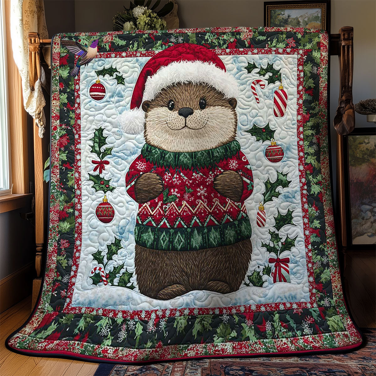 Snowy Otter Spirit WN2012009CL Quilt