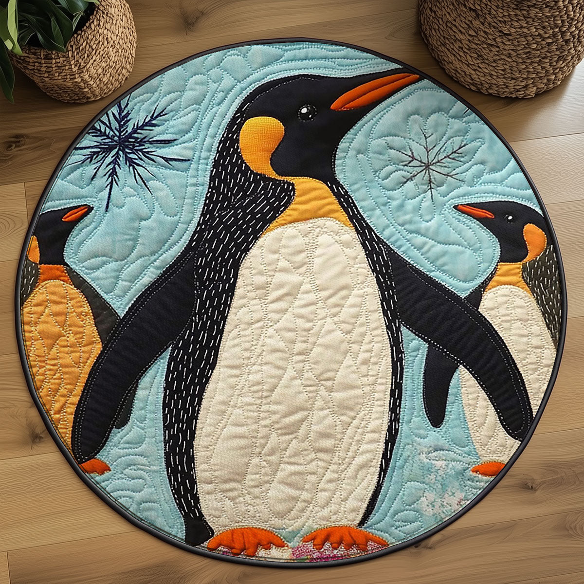 Waddle Wonderland WJ2507049CL Quilted Round Mat