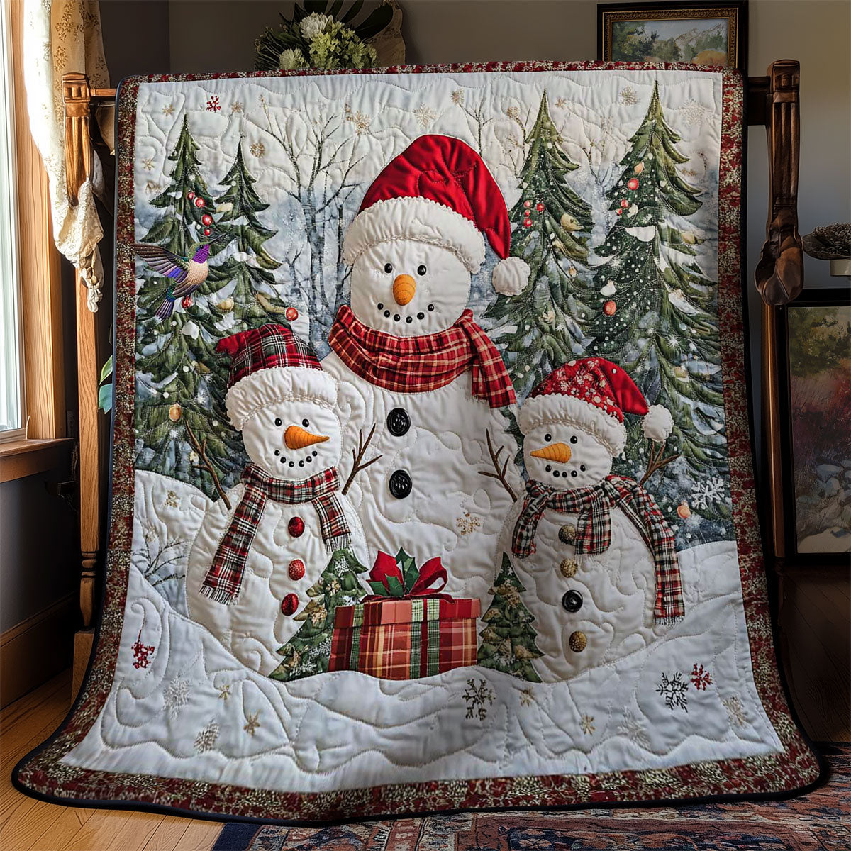 Snowman Family Noel WN0512046CL Quilt