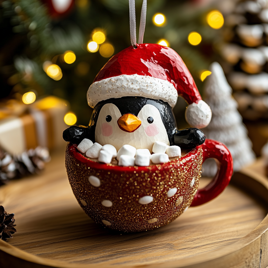 Marshmallow Bath Penguin LT1610009CL Christmas Ornament