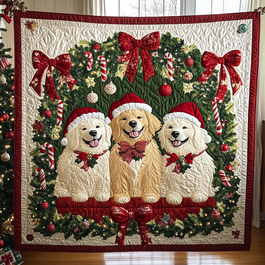 Golden Retriever Christmas WG2802001CL Quilt
