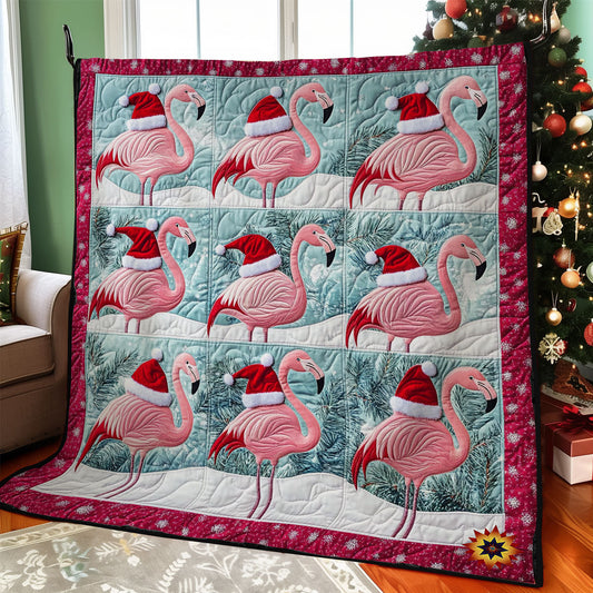 Christmas Flamingo WY0712037CL Quilt
