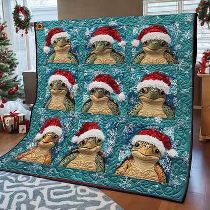 Santa Turtle WY2111018CL Quilt