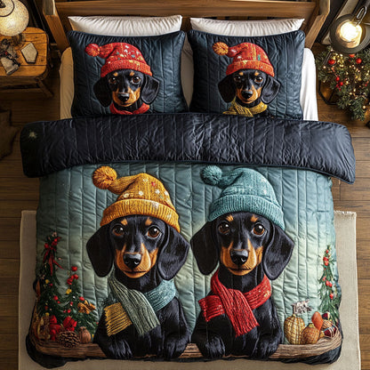 Christmas Dachshund WJ1607019CL Duvet Cover Set